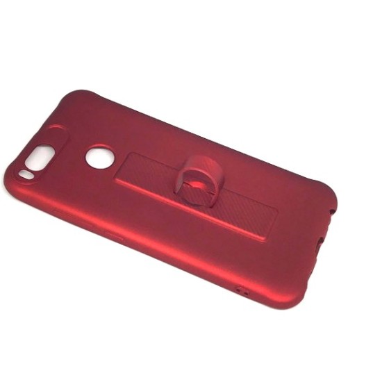 Capa Silicone Gel Com Anel De Dedo Motomo Xiaomi Mi A1 Vermelho